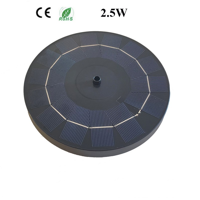 Fonte de bomba de água para banho de pássaros solares para jardim flutuante à prova d'água com bateria de 2,5 W ao ar livre