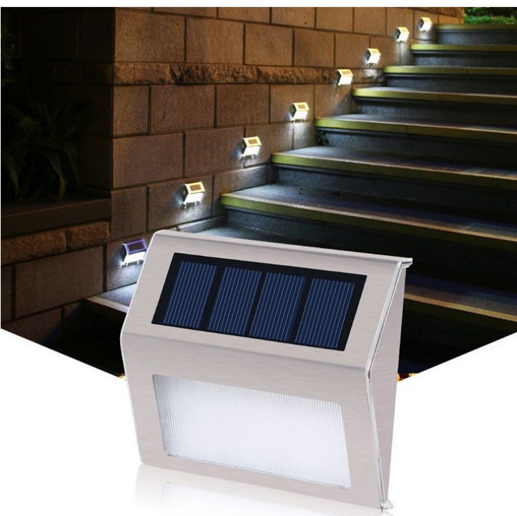 Luzes solares inoxidáveis ​​impermeáveis ​​da cerca 3led